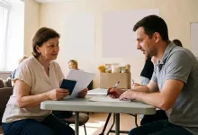 Консультація під час видачі гуманітарної допомоги на Херсонщині
