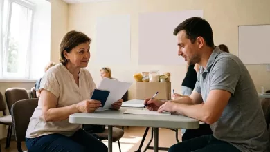Консультація під час видачі гуманітарної допомоги на Херсонщині