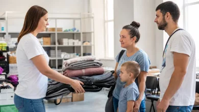Родина ВПО отримує дитячий візочок і ковдри у центрі підтримки